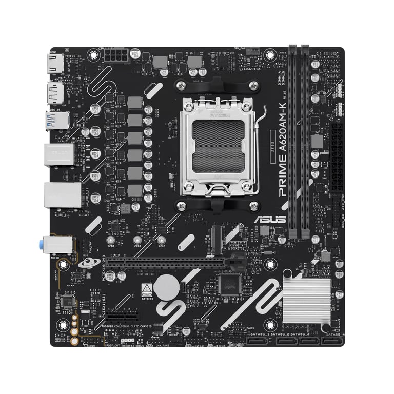 ASUS PRIME A620AM-K AMD A620A Emplacement AM5 micro ATX - Neuf