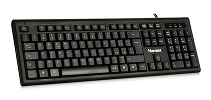 Hamlet KU200 teclado Oficina USB QWERTY Italiano Negro