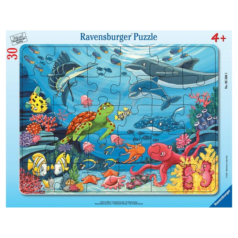 Puzzle cadre 30 pièces : Au fond de la mer Ravensburger France - vue 2