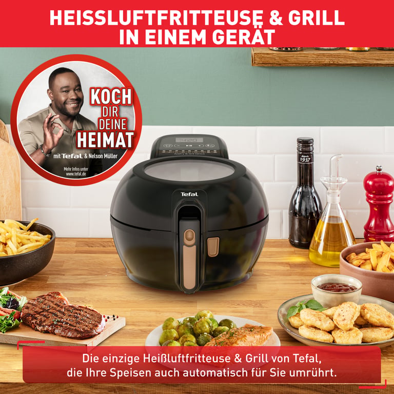 Tefal ActiFry FZ775810 friteuse Unique Autonome 1520 W Friteuse d'air chaud Noir - Neuf