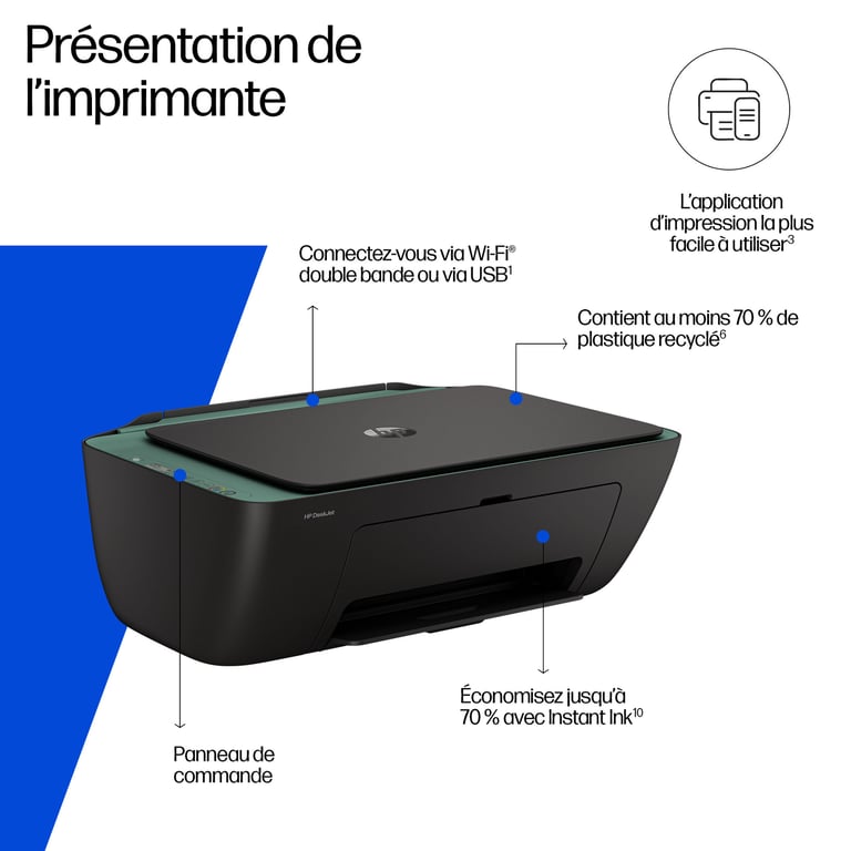 HP DeskJet 2923 Sans fil All in One Couleur Imprimante - vue 4