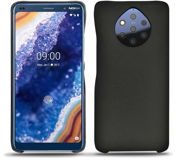 Coque cuir Nokia 9 PureView - Coque arrièreNoir