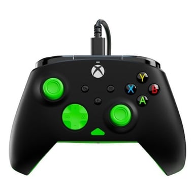 Turtle Beach Rematch Core Negro/Verde - Mando con Cable - con Licencia para Xbox Series XS, Xbox One y PC - Botones de Audio, Motores de vibración y d