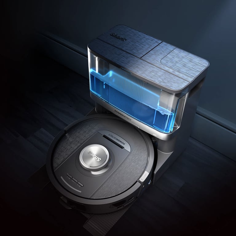 Aspirateur Robot et Laveur SHARK PowerDetect NeverTouch RV2800YEEU Autovidant 650 Watts 2 brosses latérales - vue 4