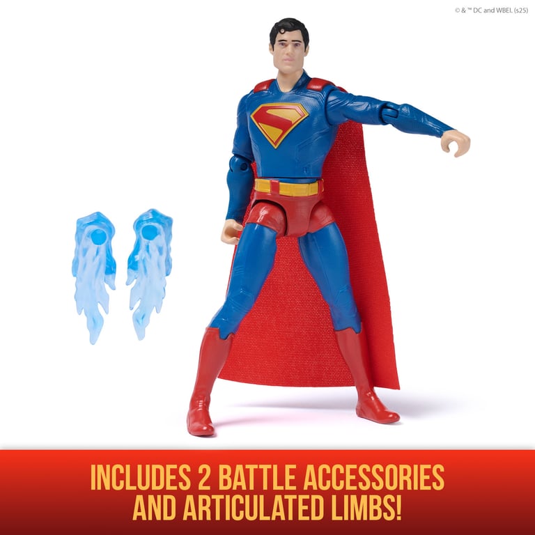 DC Comics - Figurine Superman 15 Cm - Figurine Articulée Issue Du Film - Super Héros Et Super Vilain - Jouet À Collectionner - Cadeau Enfant - Jouet Enfant 4 Ans Et + - Neuf