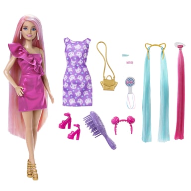 Barbie – Poupée Fun & Fancy Hair et accessoires - Neuf