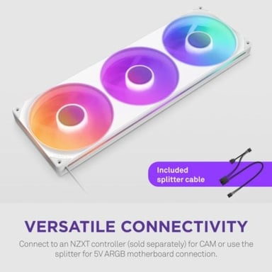 Nzxt Ventilateur central F420RGB à cadre unique Blanc - vue 5