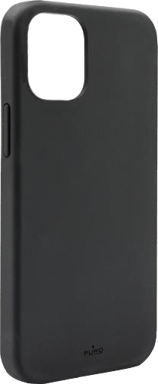 Coque Silicone Icon Noire pour iPhone 12 mini Puro