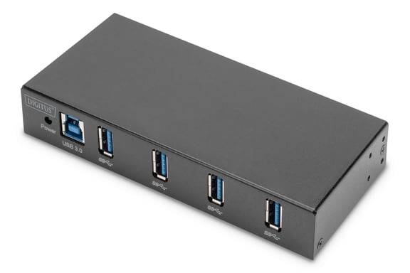 DescrizioneL'hub USB 3.0 industriale DIGITUS è ideale per le applicazioni industriali grazie al suo alloggiamento in metallo.Può essere montato a parete o su una guida di supporto e viene collegato a un computer notebook o server con il cavo USB 3.0 in