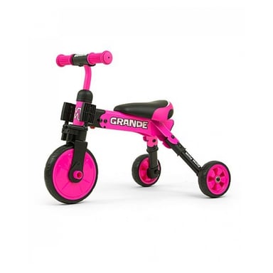 Grande bicicletta rosa 2in1 - cavalcabile per bambini