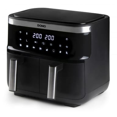 Domo DO537FR friteuse Double 4 L Autonome Friteuse d'air chaud Noir