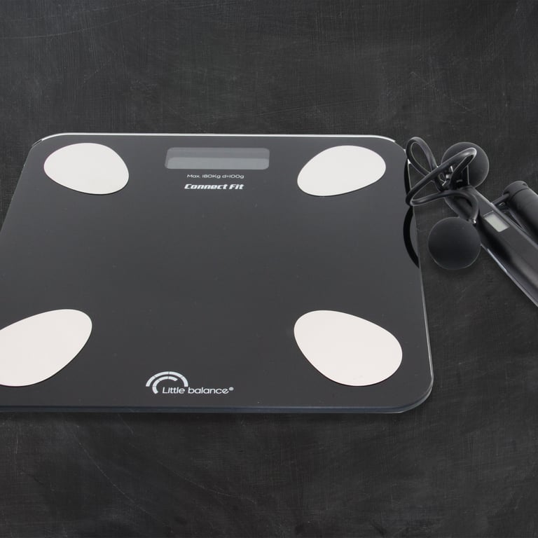 Pèse personne LITTLE BALANCE 8685 Kit duo connect fit Piles Impédancemètre + corde à sauté connecté 190 kg100 g - vue 4