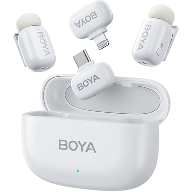Micrófono inalámbrico BOYA Mini-13 de 5g con reducción de ruido y conectividad USB-C/Lightning