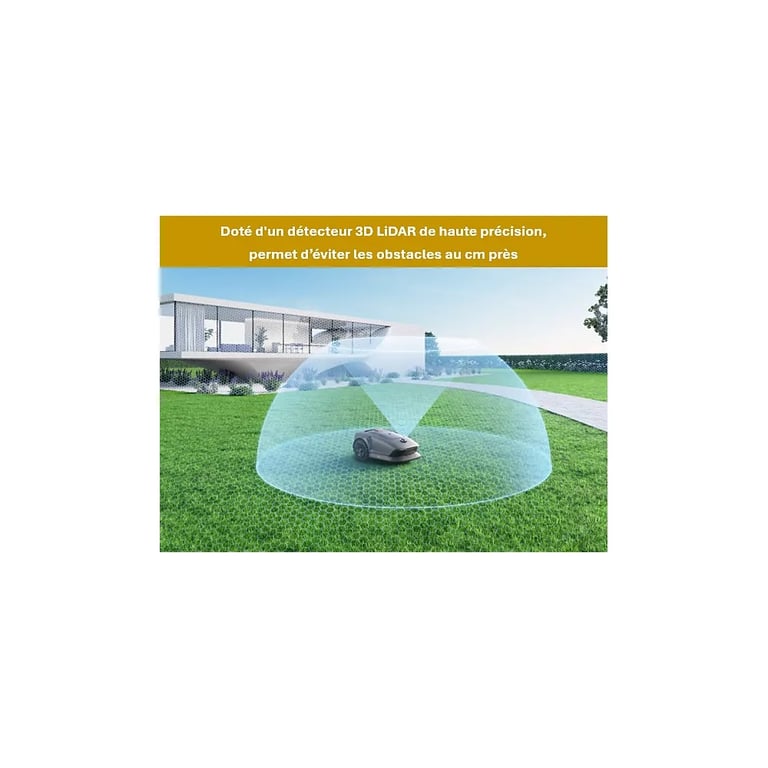 Robot Tondeuse MOVA 600 – Installation Sans Fil, Cartographie 3D LiDAR, Évitement Intelligent - vue 4