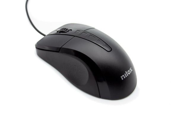 Nilox MOUSB1001 Mouse ottico per ufficio destro 1000 DPI