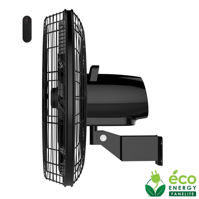 Fanelite Ventilateur mural FW45 DC Moteur DC Hélice 45cm 6 vitesses Oscillant ou fixe Professionnel Silencieux Très fort débit d'air Neuf - vue 3