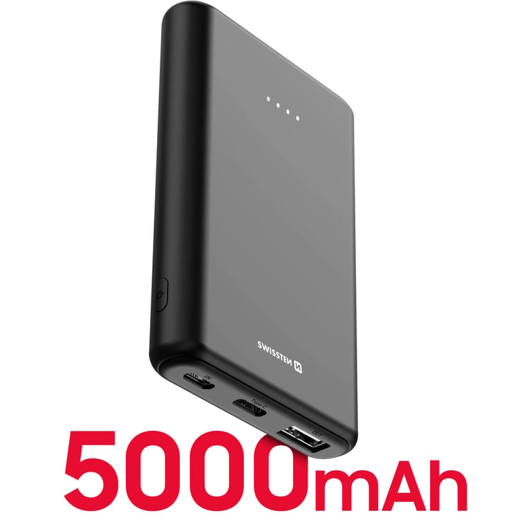 Batterie de secours 5000mAh sortie USB voyant LED compact Swissten Neuf - vue 3