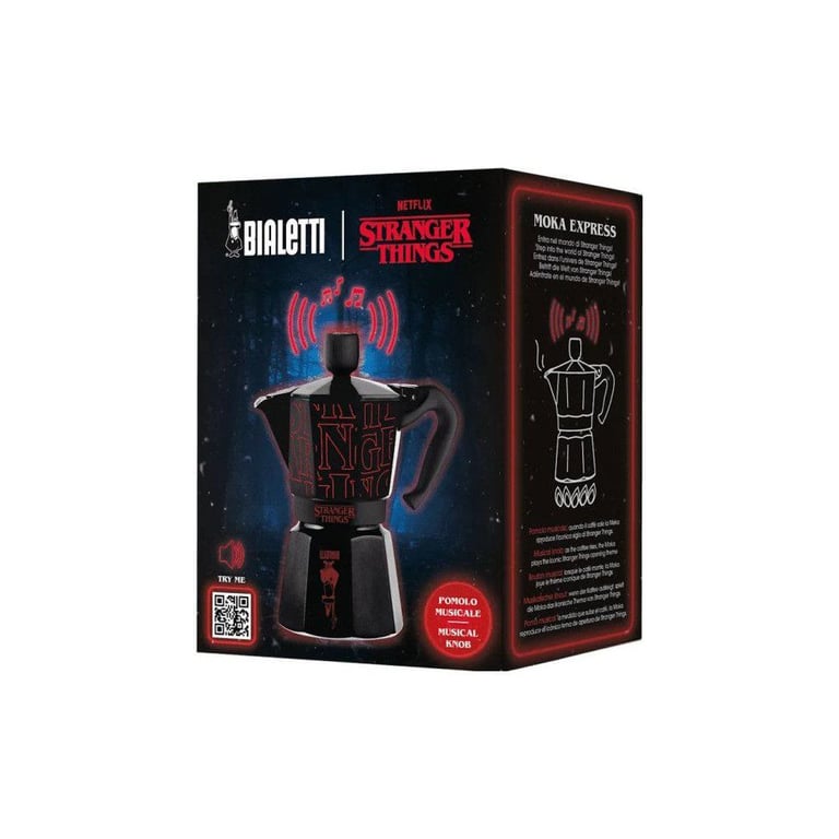 Cafetière Moka Bialetti Moka Express Collection Stranger Things 3 tasses 130 ml Neuf - vue 2