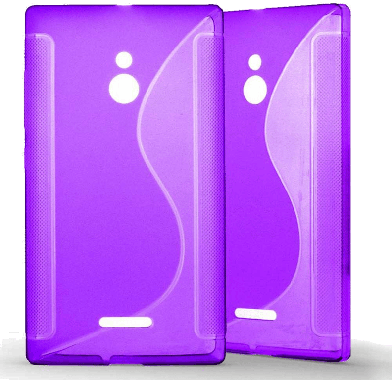 Coque silicone unie compatible Givré Violet Nokia XL