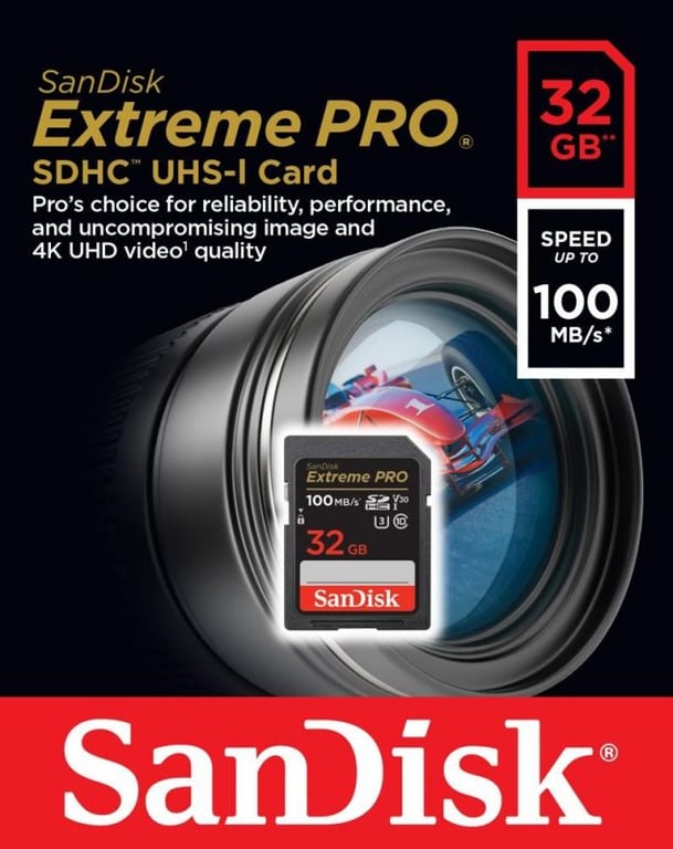 SanDisk Extreme Pro SDHC UHS I SDSDXXO 032G GN4IN - vue 7
