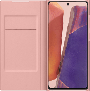 Samsung Funda para Galaxy Note20 Folio LED View Cover con tarjetero Rosa