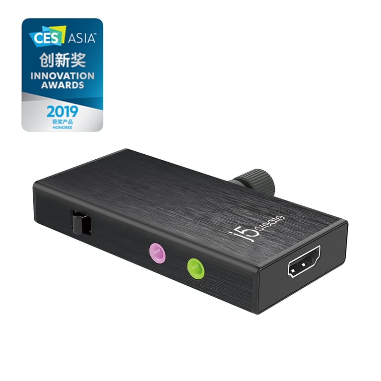 j5create JVA02 N Adaptateur de Vidéo Capture HDMI™ vers USB C™ avec Power Delivery Neuf
