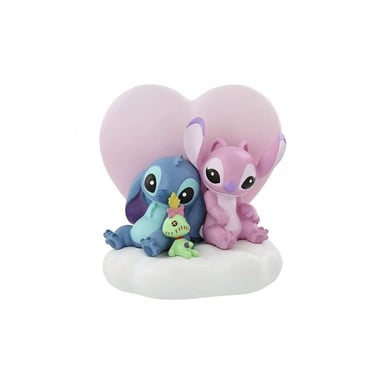 Figurine Disney Stitch et Angel coeur lumineux