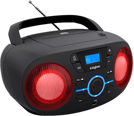 Radio Lecteur CD avec effets lumineux CD61NUSB Noir Bigben Audio