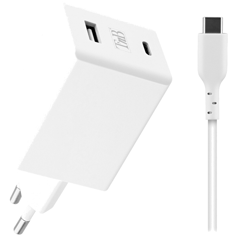 Mini chargeur universel USB Type C 48 Watts T n b iClick Blanc