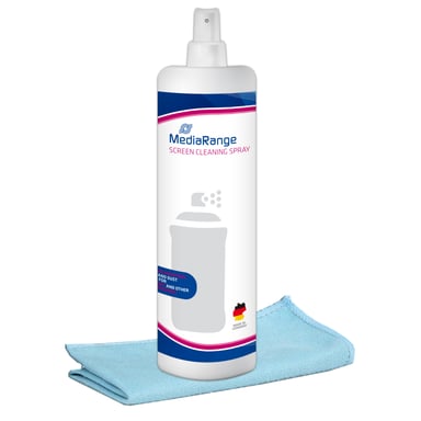 MediaRange MR721 kit de nettoyage pour ordinateur LCD/TFT/Plasma Chiffons secs et humides et liquide de nettoyage d'équipement électronique 250 ml
