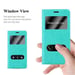 Funda para Apple iPhone X / XS en TURQUESA MENTA Funda protectora con cierre magnético, función de soporte y 2 ventanas de visualización.