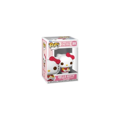 Figurita de vinilo FUNKO Pop! Sanrio Hello Kitty con postre 9 cm Blanco