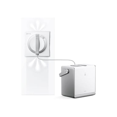 Nettoyeur de vitres robotisé ECOVACS Winbot W2S Omni TruEdge WIN-SLAM 4.0 110 min Station multifonction Blanc/Gris