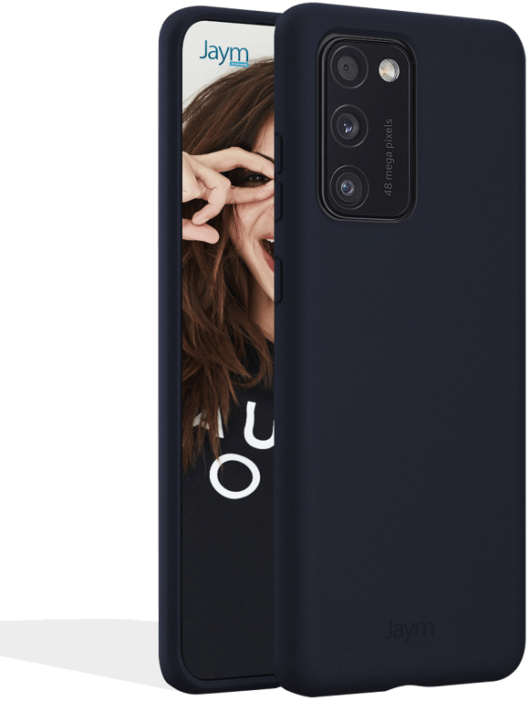 JAYM - Coque Silicone Premium Bleue pour Samsung Galaxy A41 -100% Silicone et Microfibre - Renforcée