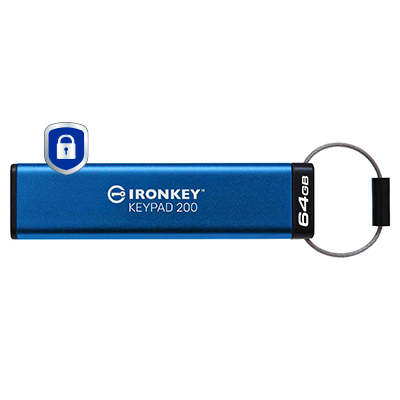 Kingston Technology IronKey Keypad 200 de 64 Go, FIPS 140-3 niveau 3 (en attente), chiffrement AES-256 - Neuf