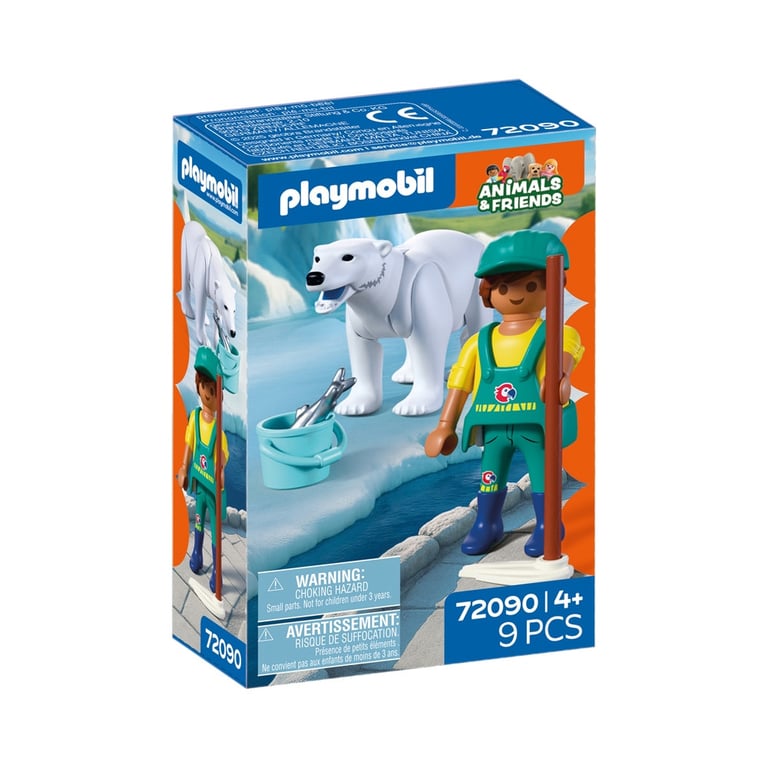 Playmobil Animaux et amis 72090 Zoo : ours et soigneur - vue 2