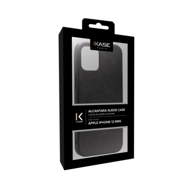 Cover in pelle scamosciata Alcantara per Apple iPhone 12 mini, nero notte