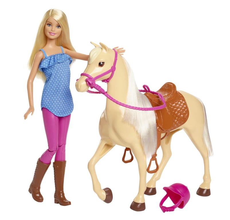 Coffret Barbie avec Cheval Mattel FXH13 – Genoux Articulés, Accessoires Inclus - vue 3