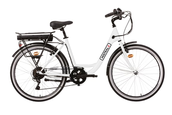 BICI DA CITTA A PEDALATA ASSISTITA MISTRAL MIDIVERTO BIANCA
