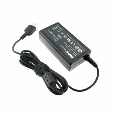 Charger (power supply), 20V, 3.25A for LENOVO IdeaPad U530 Touch, 65W, plug 11 x 4 mm rectangular