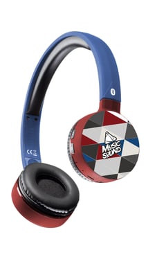 Music Sound Fantasy Cuffie Bluetooth colorate con archetto estensibile e microfono