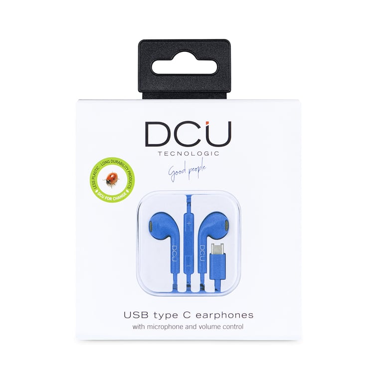 DCU Advance Tecnologic 34151012 écouteur/casque Écouteurs Avec fil Crochets auriculaires Appels/Musique Bleu