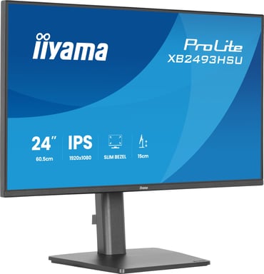 iiyama ProLite XB2493HSU-B1 écran plat de PC 60,5 cm (23.8'') 1920 x 1080 pixels Full HD LED Noir