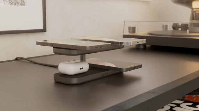 OtterBox Zens Quattro Wireless Charger Pro 4, Negro