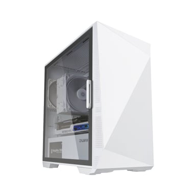 Zalman Z1 Iceberg White - mATX Mid Tower PC Case/Pre-installed fan 2 x 120mm in Mini Tower Blanc