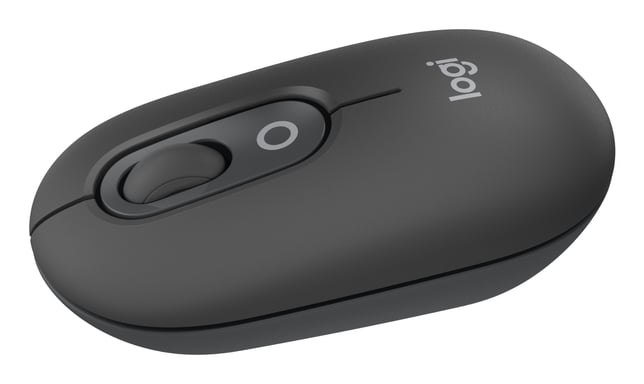 Logitech POP Mouse, ratón inalámbrico Bluetooth compacto y portátil con botones programables y clics discretos, tecnología Easy-Switch para alternar h