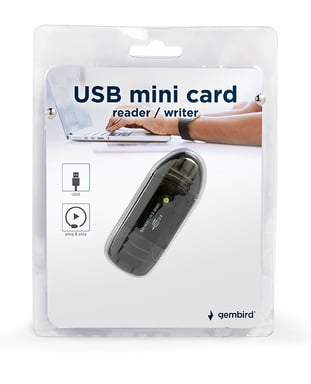 Gembird FD2-SD-1 lector de tarjeta USB 2.0 Negro