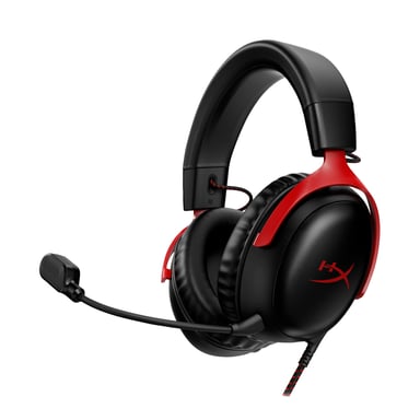 HyperX Cloud III - Cuffie da gioco (nero/rosso)