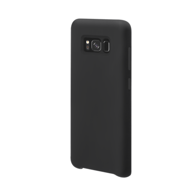 Coque en Gel de Silicone Doux pour Samsung Galaxy S8, Noir satin