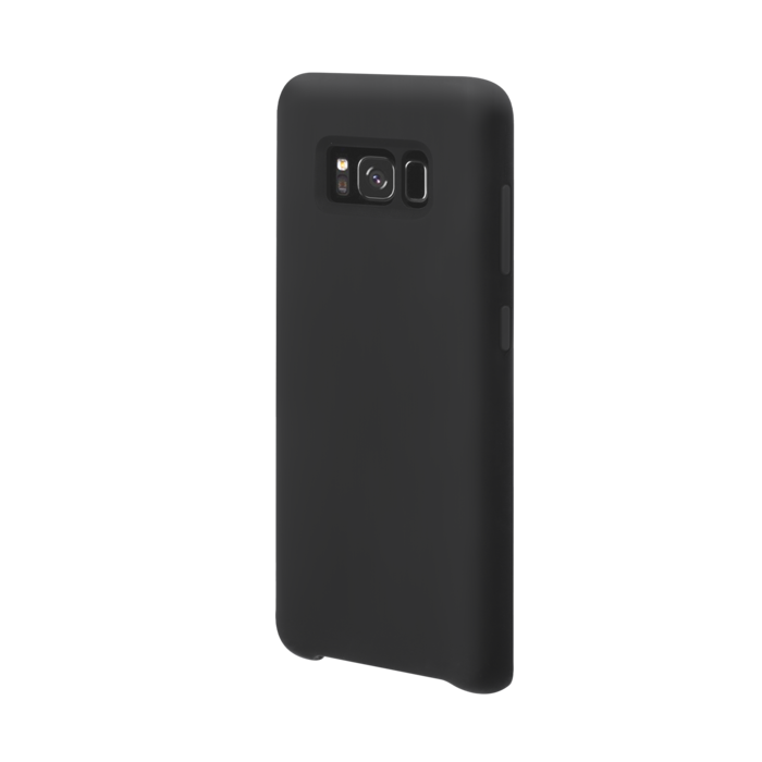Coque en Gel de Silicone Doux pour Samsung Galaxy S8, Noir satin